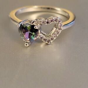 Heart Cut Multi-Color-Stone 925 Sterling Silver
7